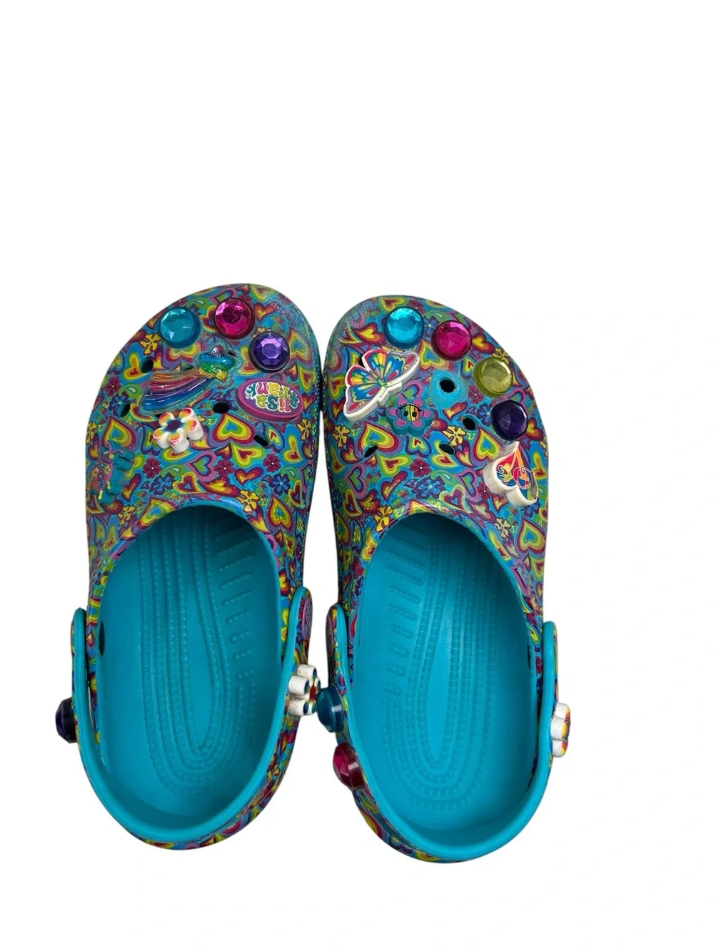 Crocs x Lisa Frank Classic Clog Kids J1 Rainbow Psychedelic Jibbitz 2022